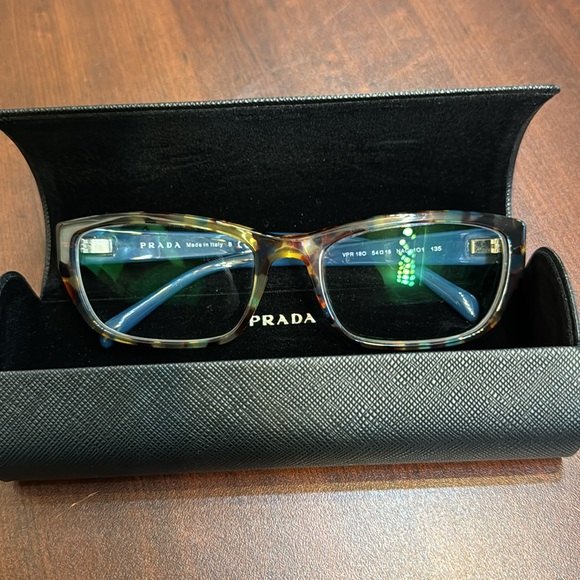 Prada multi- color & frame prescription glasses w/Case  VR 180 54D18 NAG-101 135 - Picture 9 of 9